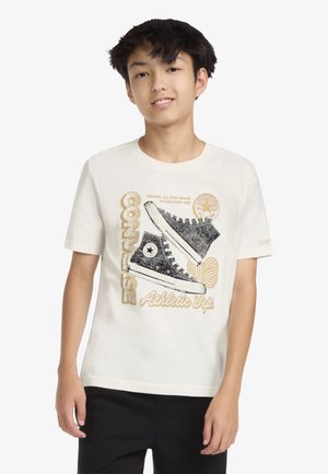 T-shirt con stampa - egret