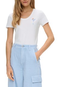 s.Oliver SLIM-FIT - T-Shirt basic - weiß