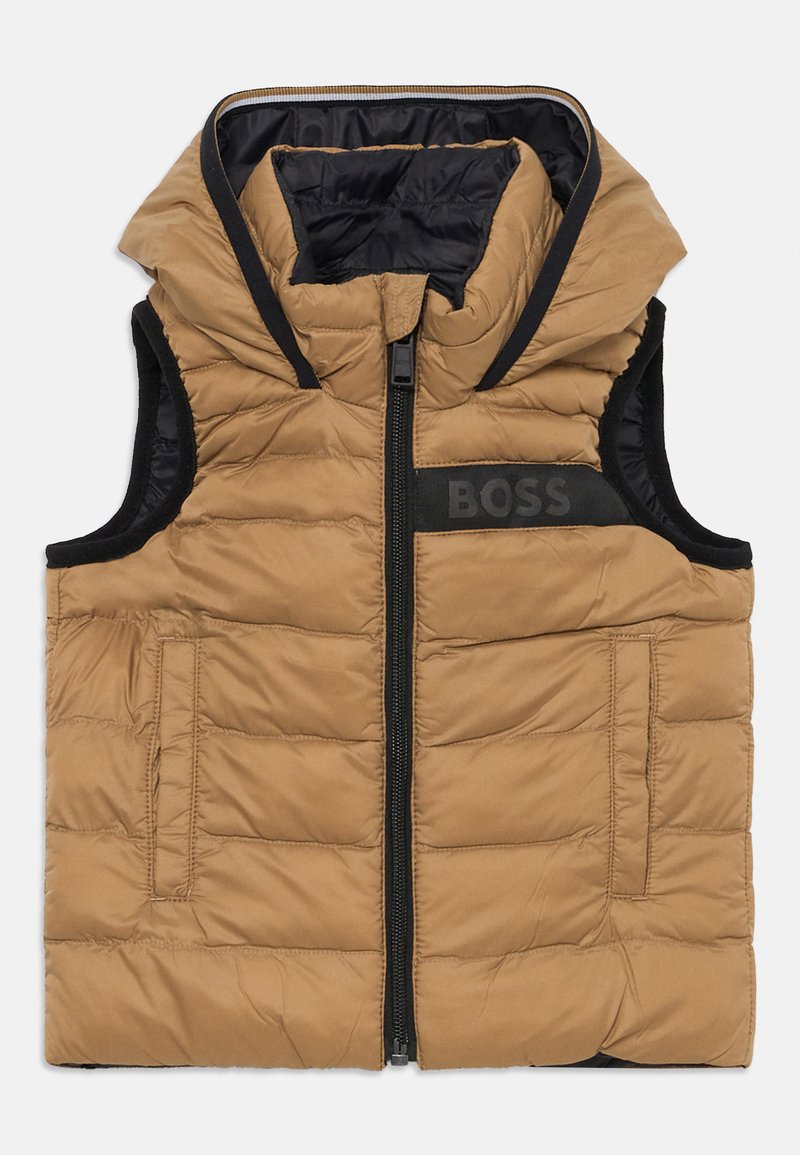 BOSS Kidswear Bodywarmer lichtbruin mêleerd BOSS Kidswear Bodywarmer lichtbruin mêleerd
