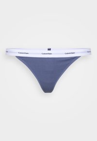 STRING THONG COTTON STRETCH RIB - Thong - grisaille