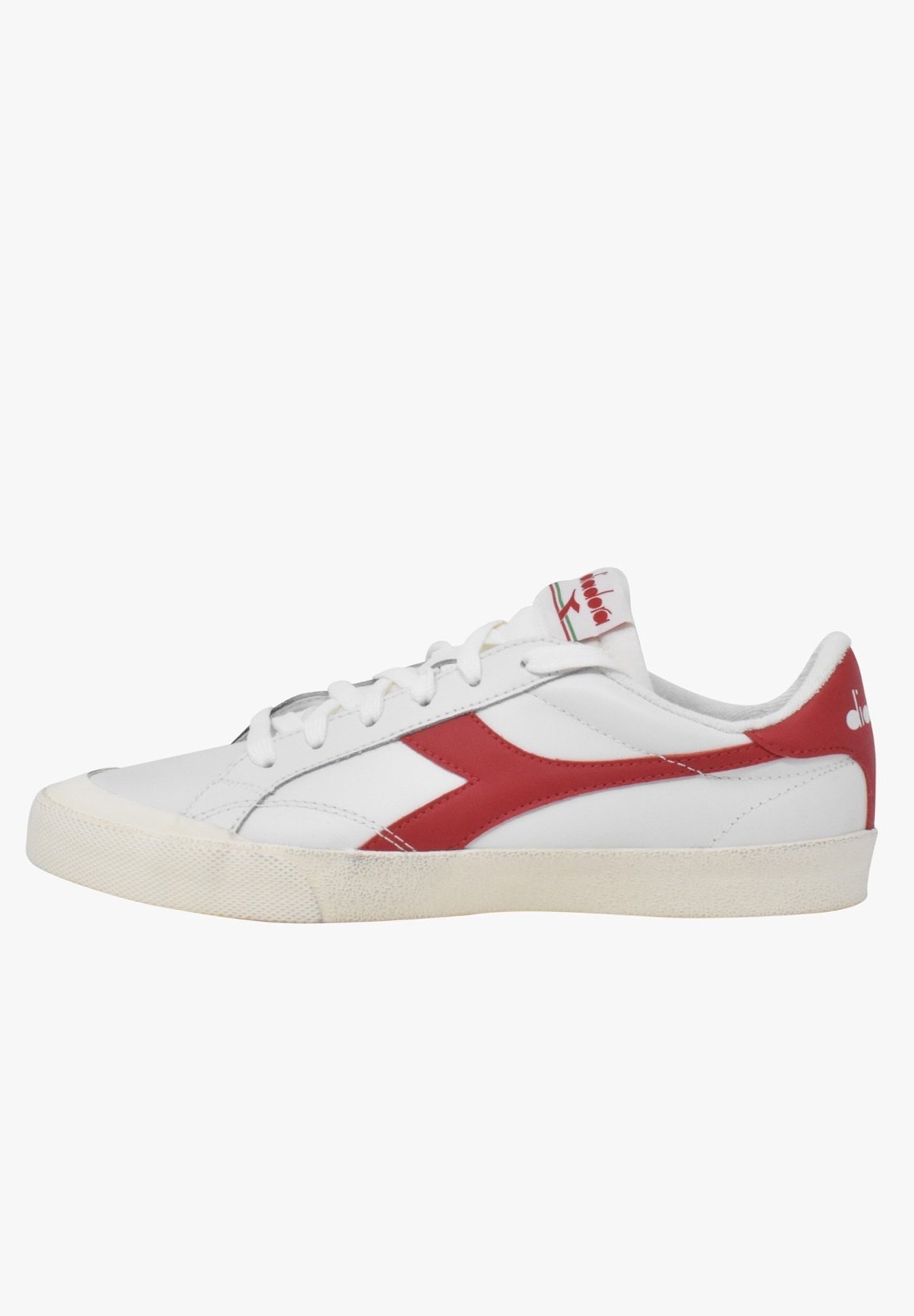 Diadora MELODY DIRTY - Sneaker low - white-tango red/weiß - Zalando