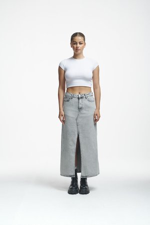 2Y Studios MIRIEL SKIRT - Falda vaquera - ice washed grey