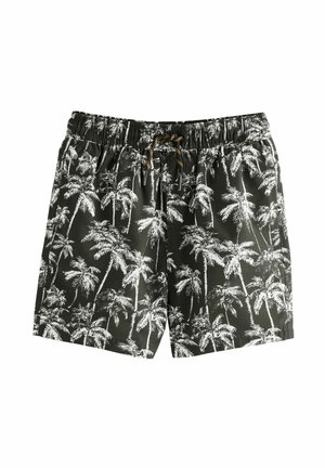 REGULAR FIT - PRINTED - Short de bain - black white palm