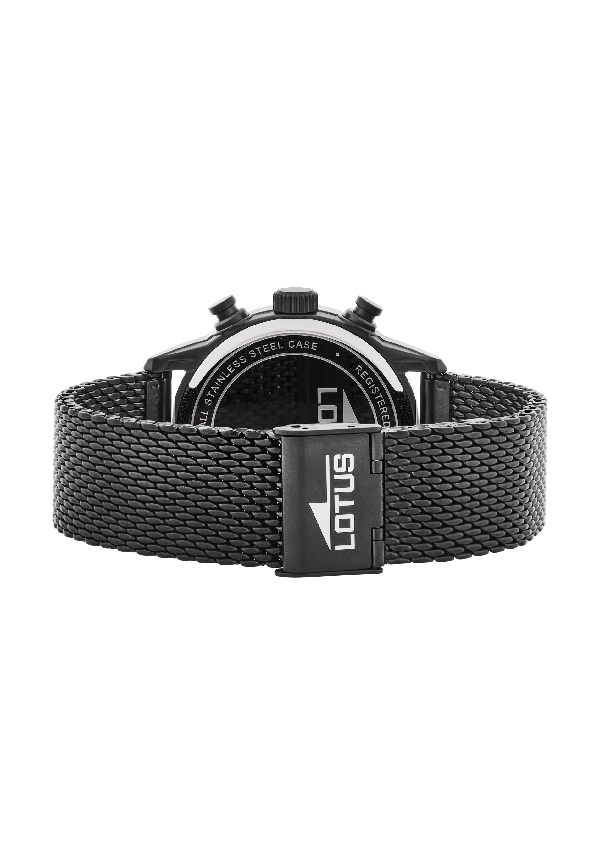Orologio Uomo Lotus Chrono Black – Cronografo Quarzo – Cassa Acciaio 42mm – Quadrante Nero E Dettagli Blu