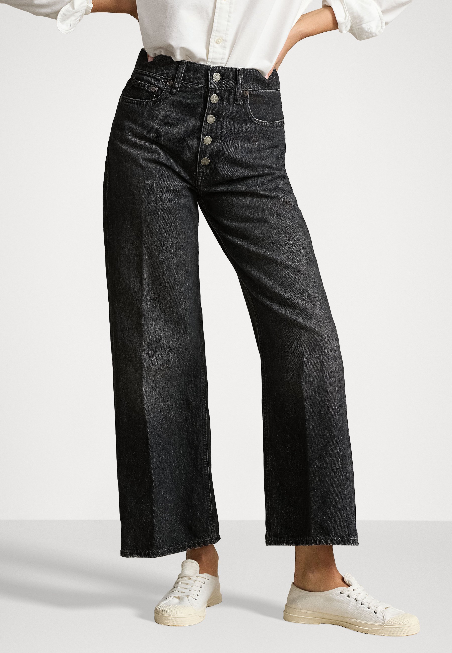 Polo Ralph Lauren HIGH RISE WIDE LEG CROP JEAN - Vaqueros rectos
