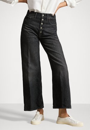 HIGH RISE WIDE LEG CROP JEAN - Straight leg jeans - angelou wash