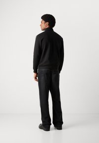 Antony Morato REGULAR FIT IN INTERLOCK BLEND WITH EFFECT LOGO PRINT - Sweater met rits - black