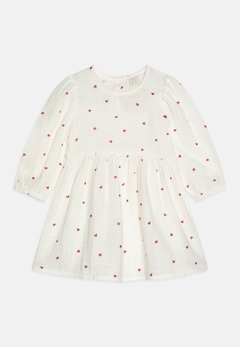 Lindex DRESS HEARTS - Freizeitkleid - light dusty white