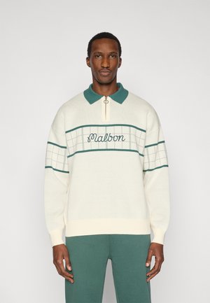 BENNETT PLAID SWEATER - Polo majica - heather ivory