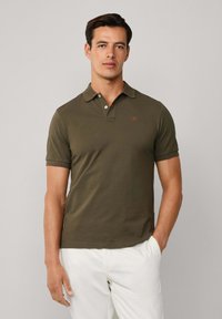 Hackett London SLIM FIT LOGO - Polokošeľa - cargo green