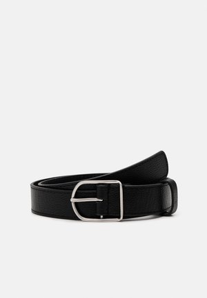 LEATHER - Belt - black/silver-coloured