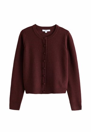 Next, SUPERSOFT CREW NECK LONG SLEEVE CARDIGAN - Cardigan - burgundy red
