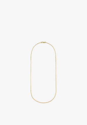 Goldplattierte Kettenhalskette mit einem filigranen, verdrehten Design, sicherem Karabinerverschluss, glatter Textur und durchgehend gleichmäßiger Länge.