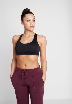 STRAPPY SPORTS CROP - Sujetadores deportivos con sujeción ligera - black