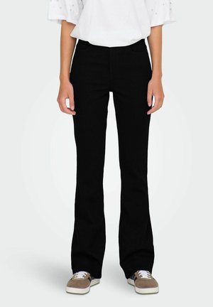 MOON HOHE TAILLE - Džíny Bootcut - black denim