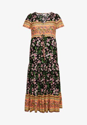usha, SOMMER MIT BLUMENPRINT CARNEA - Freizeitkleid - schwarz mehrfarbig