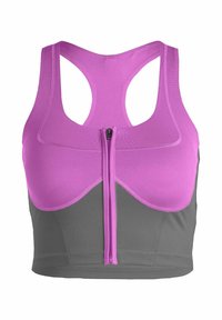 TWO-TONE ZIPPED CROP - Sujetadores deportivos con sujeción alta - pulse lilac deep dove smc