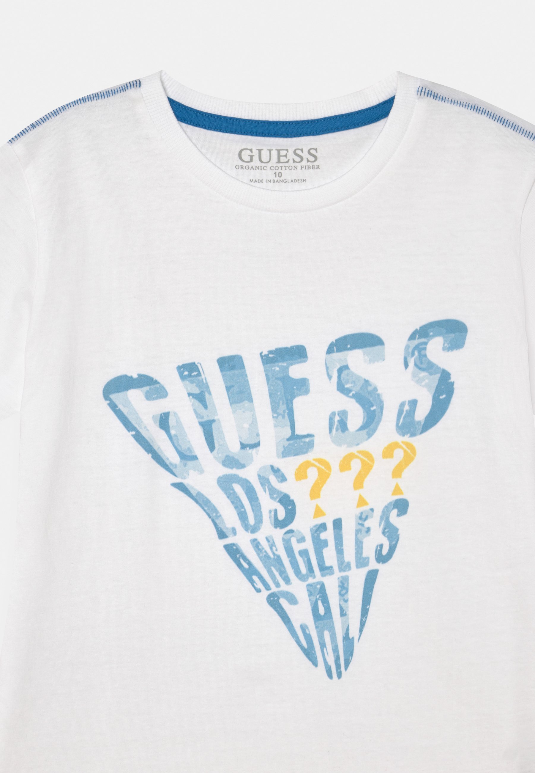 Guess JUNIOR - Camiseta estampada - pure white/blanco - Zalando.es