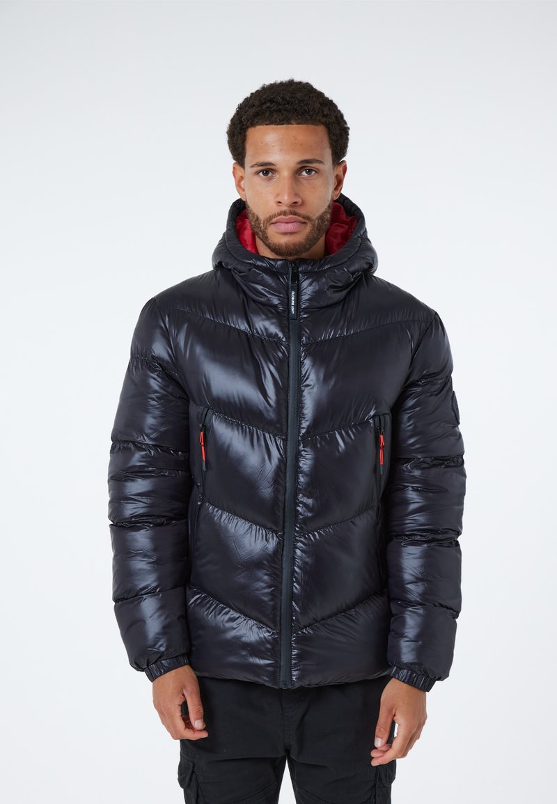 CLOSURE London ZIPPER PUFFER JACKET Winterjacke gloss black/schwarz