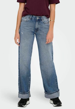 ONLY ONLELLA MITTLERE TAILLE  - Široke kavbojke - medium blue denim