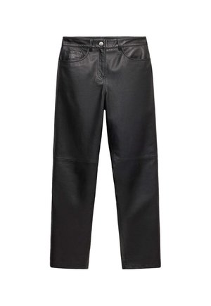 Mango, ADULT - Pantalon en cuir - black