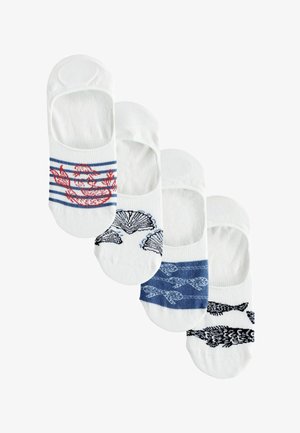 INVISIBLE 4 PACK - Socquettes - white navy blue nautical