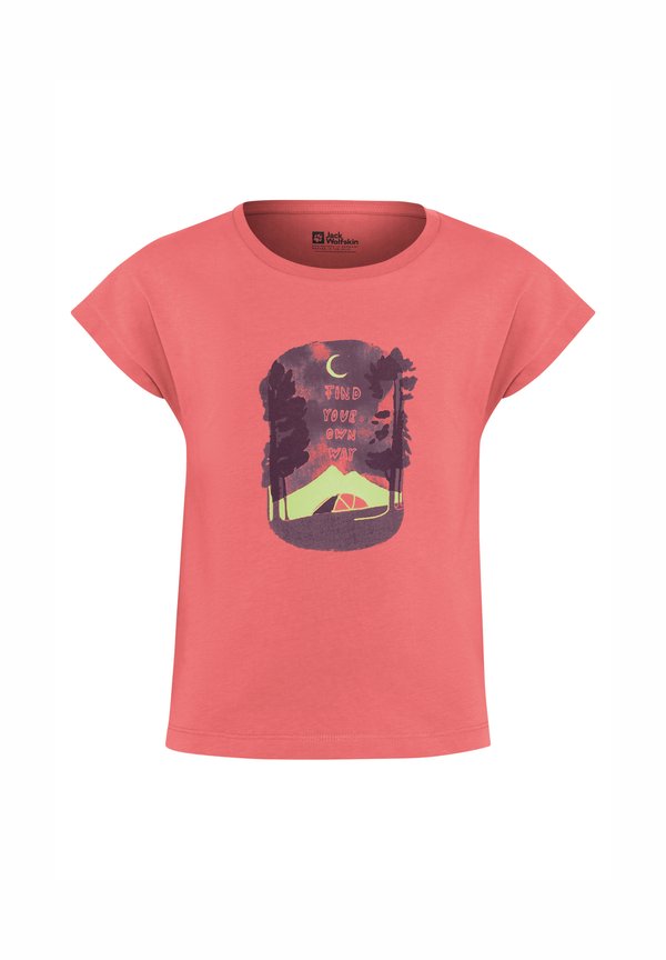 GRAPHIC GIRLS  - Print T-shirt - sunset coral4