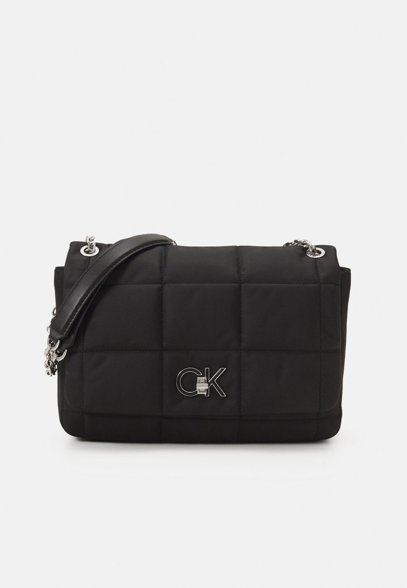 Calvin Klein LOCK QUILT SHOULDER Across body bag black Zalando