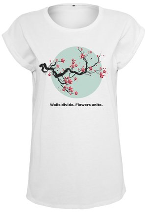 FLOWERS UNITE - Print T-shirt - white