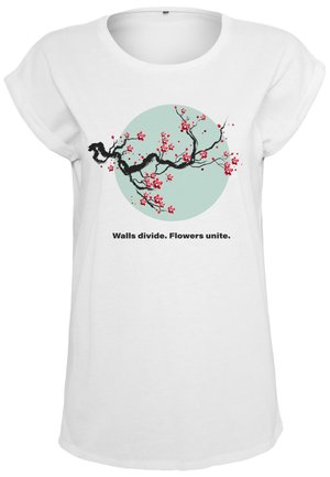 FLOWERS UNITE - T-shirt imprimé - white