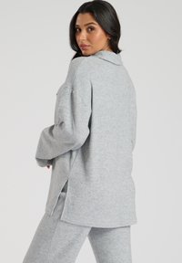 Loungeable SOFT 1/4 ZIP TOP AND WIDE LEG SET - Pigiama - silver
