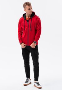 Ombre Felpa con zip - red