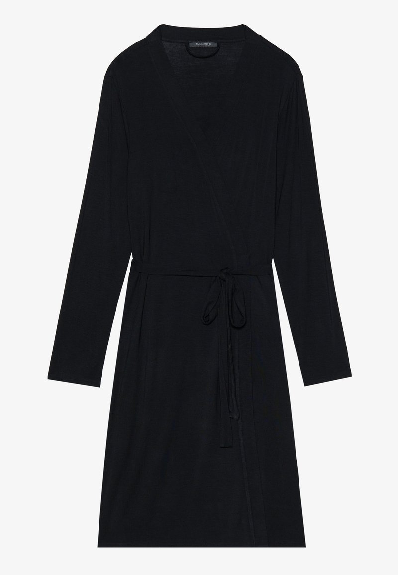 lightweight black dressing gown Lightweight Short Dressing Gown - Persephone main image 1