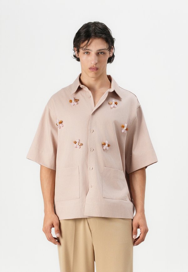 GLEN BEADED BOXY SHIRT UNISEX - Hemdbluse