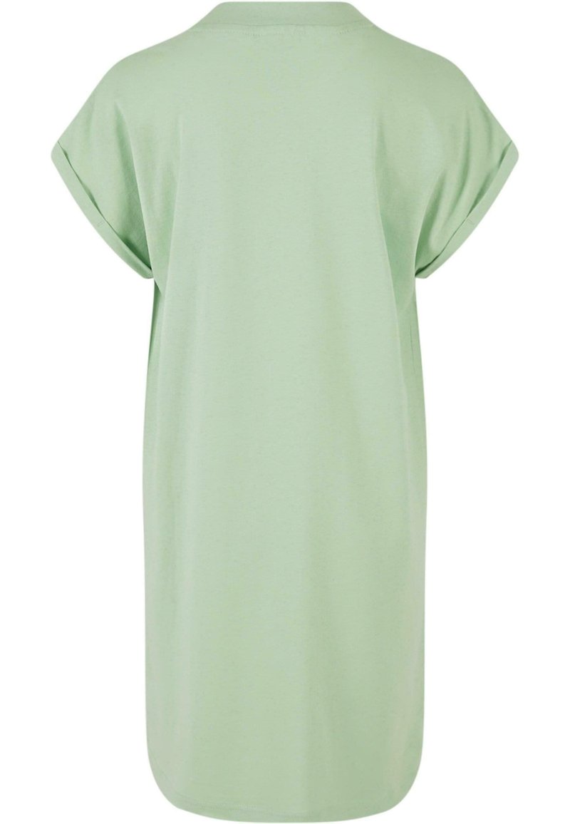 mint green t shirt dress Mint Green T Shirt Dress with Mineral Wash & Flower| LuckeLadybug LLC main image 0