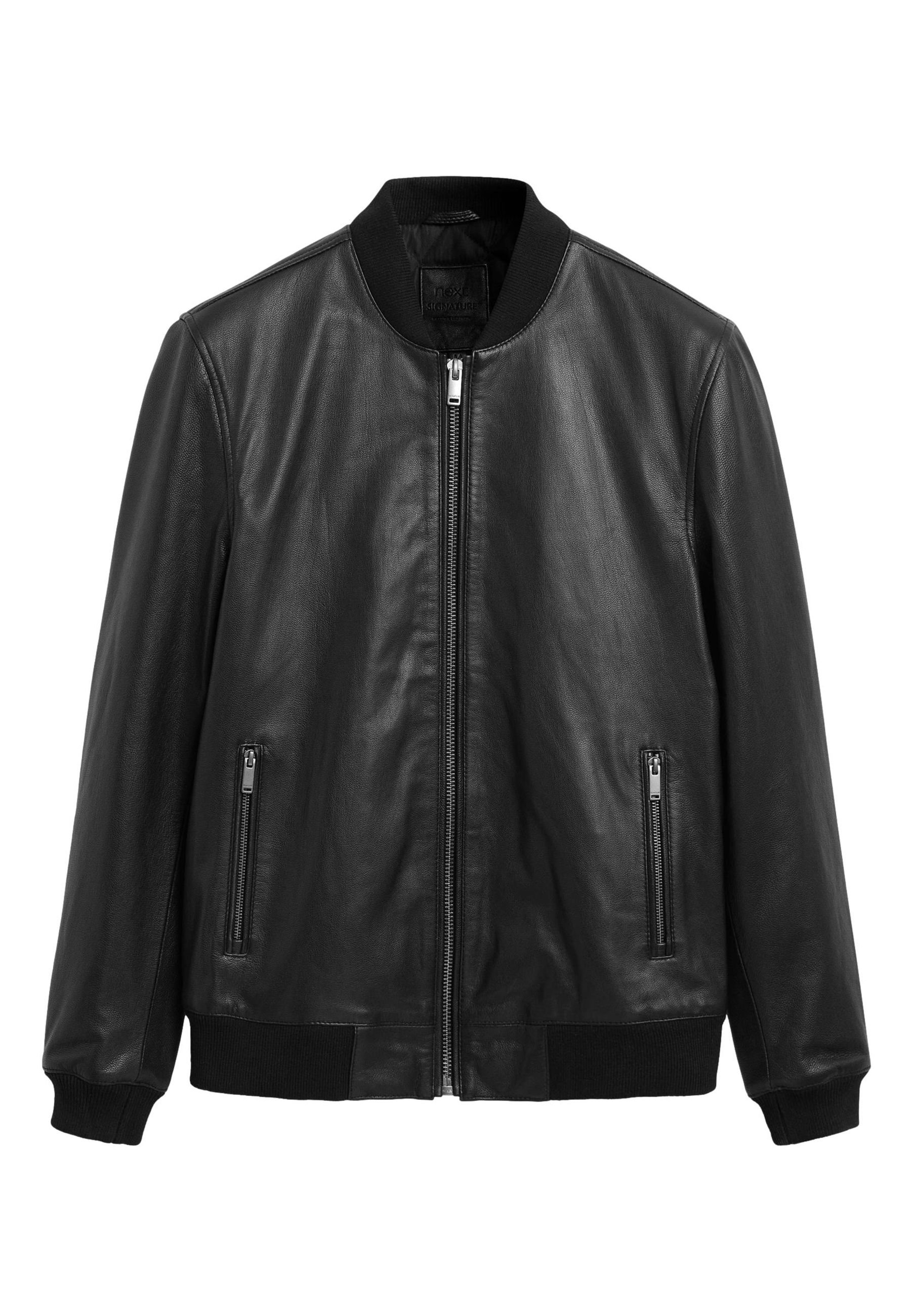 【OF ALL FORM】POCKET DETAIL LEATHERBOMBER BOL Men's Double Pocket Leather Bomber Jacket - Boutique of