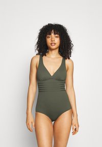 LASCANA - SWIMSUIT CROSS - Badpak - olive Miniatuurafbeelding 1