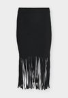 FRINGE SWEATER MIDI SKIRT - Пола тип молив - black
