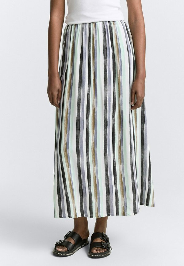 MIT EINGRIFFSTASCHEN - Maxirock - watercolor stripe