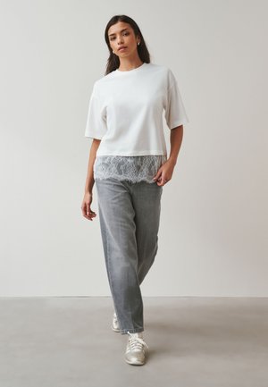 Next, TALL FIT - CREASE FRONT BARREL - Wide Leg - grey