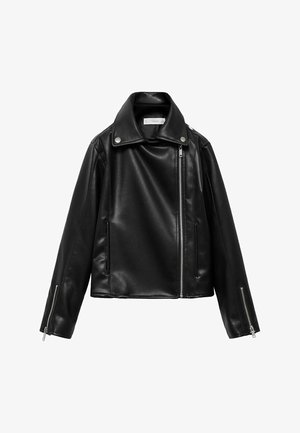 KID - Jakna iz umetnega usnja - black