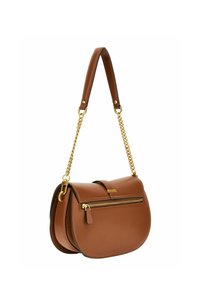 Guess KUBA TRI CMPT FLAP SHLDR - Borsa a tracolla - cognac