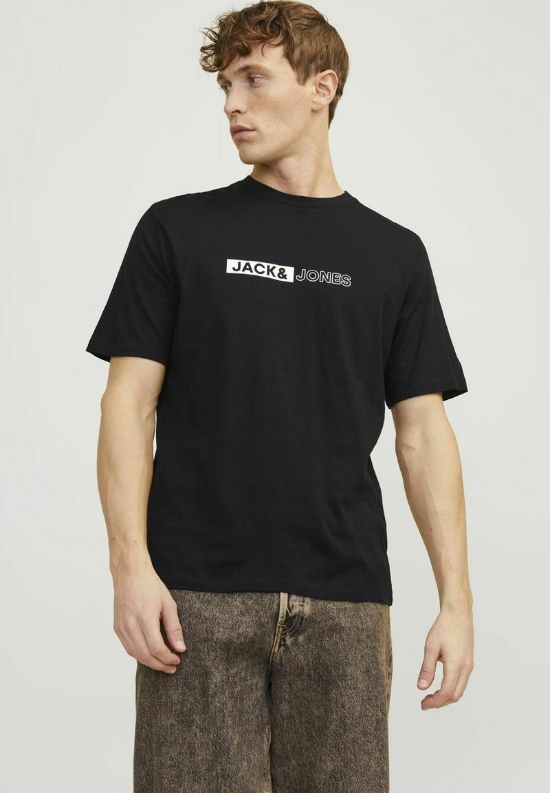 Jack & Jones RUNDHALS - Camiseta estampada - black