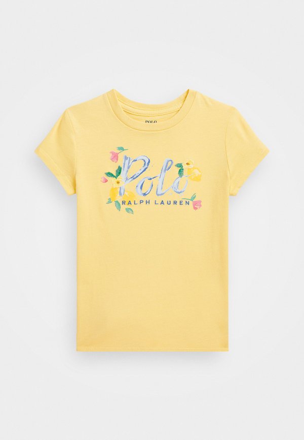 LOGO COTTON JERSEY TEE - Print T-shirt - banana peel
