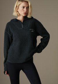 Next OUTDOOR QUARTER ZIP - Kapucni - slate grey apres ski graphic