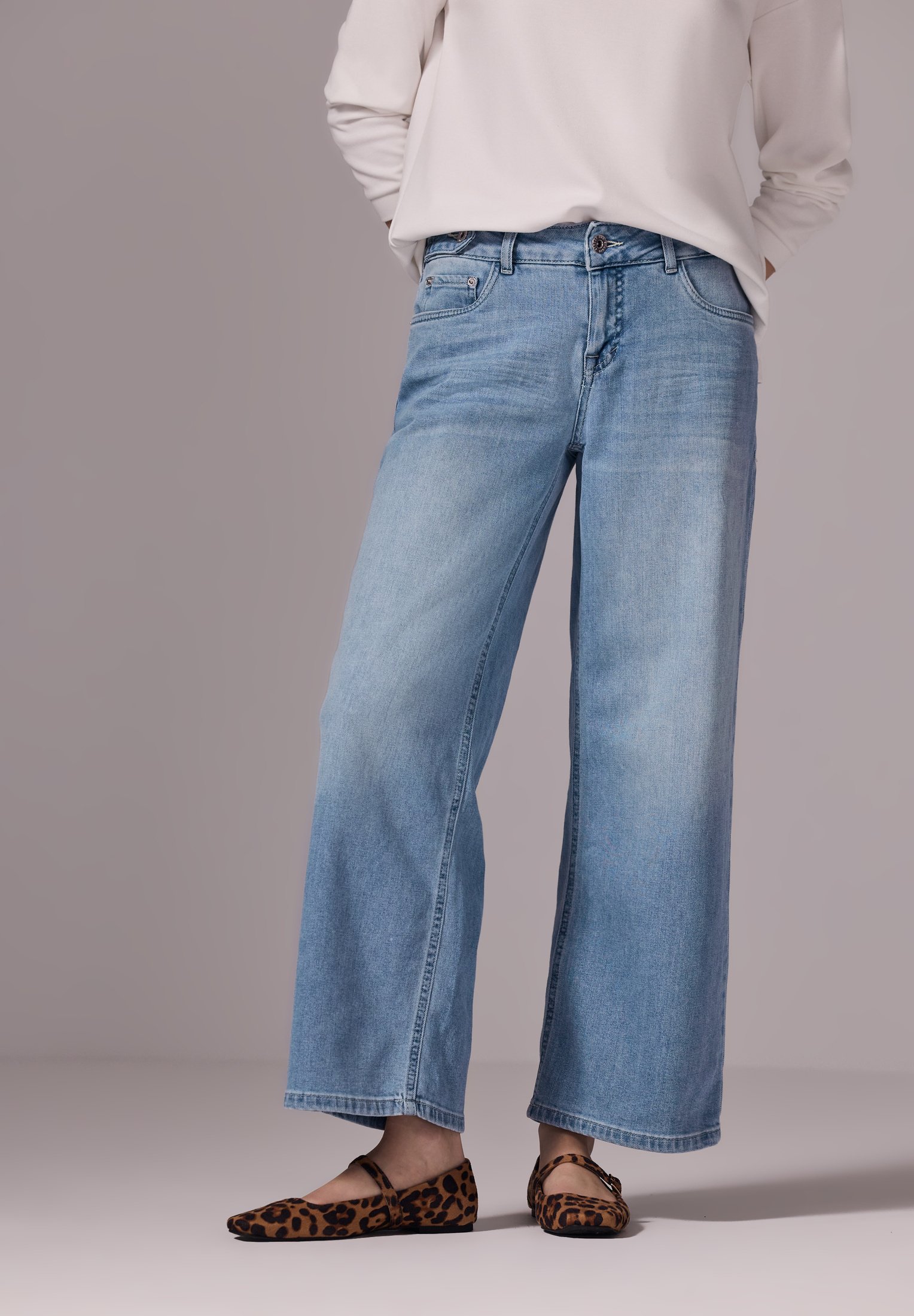 Street One Studio F212617 Jeans, Dark Blue Random Washed, Taglia Unica Donna