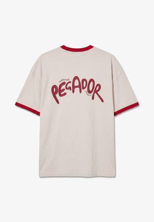 Pegador, NIN HEAVY OVERSIZED TEE - Μπλουζάκι με στάμπα - washed cream