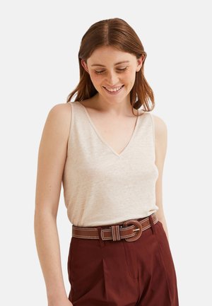 Débardeur (Tank Top) DELiA*s Beige - Taille Junior L - Racerback - Coton/Polyester