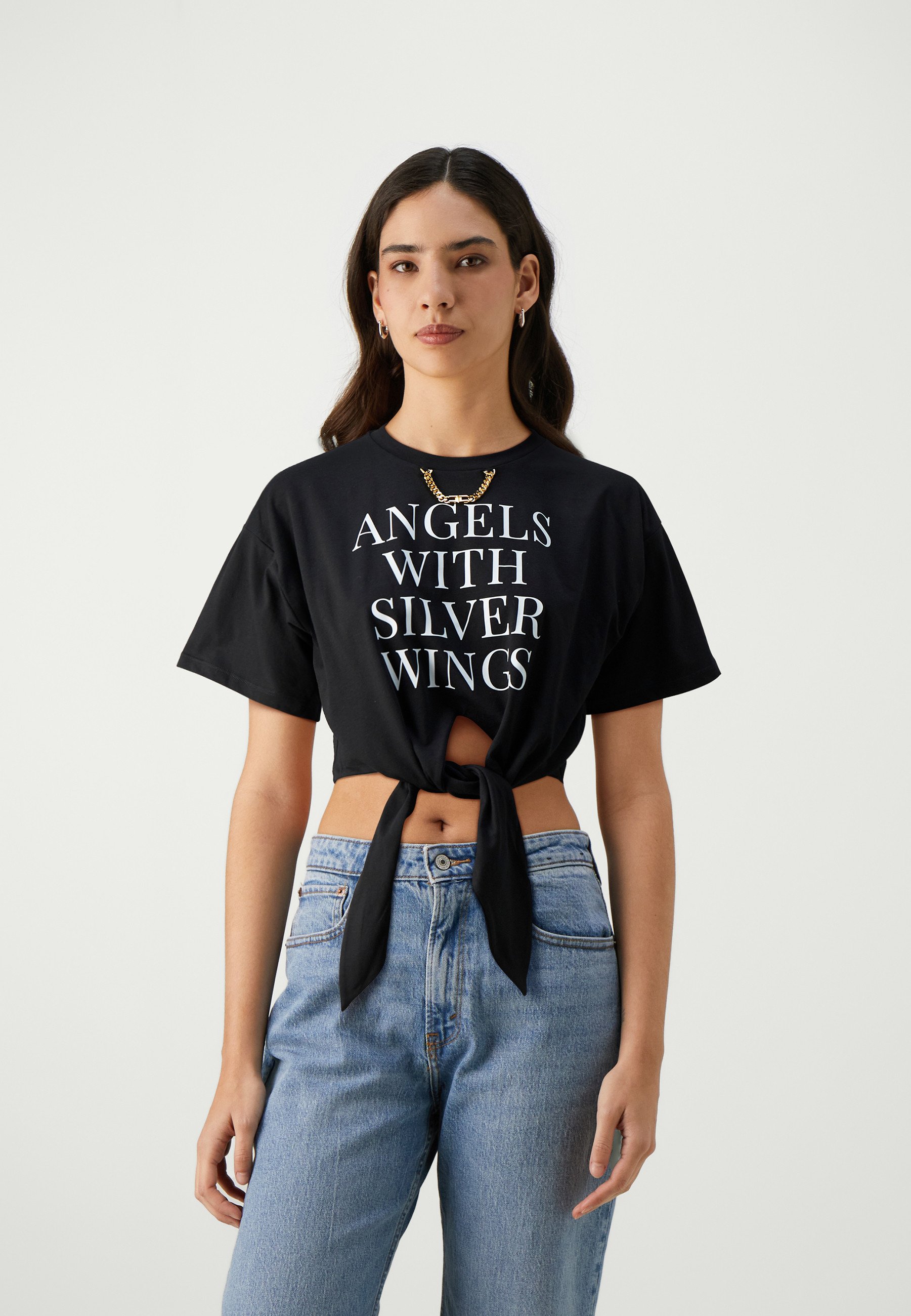 Elisabetta Franchi WOMENS - T-shirt con stampa - nero