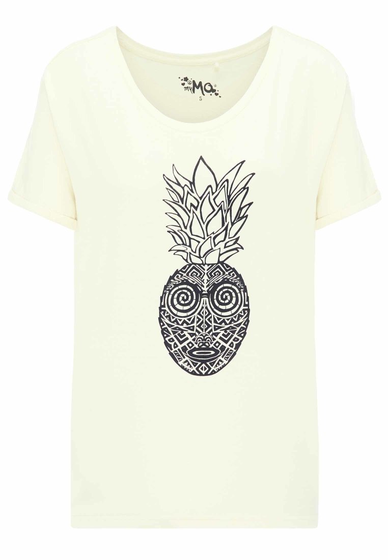 myMo T-shirt print lichtgeel